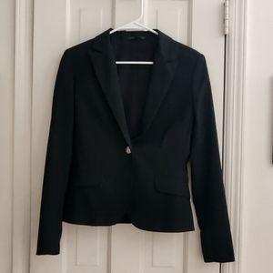 Express women's blazer in black with gold buttons, size 6